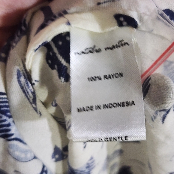 Natalie Martin Floral Print Women's Top - Blue and White - Picture 3 of 5